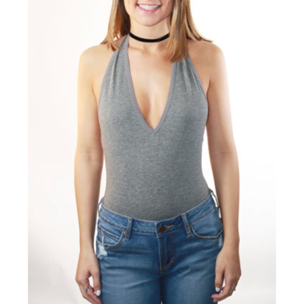 Grey Missguided Tank Bodysuit **NEVER WORN**